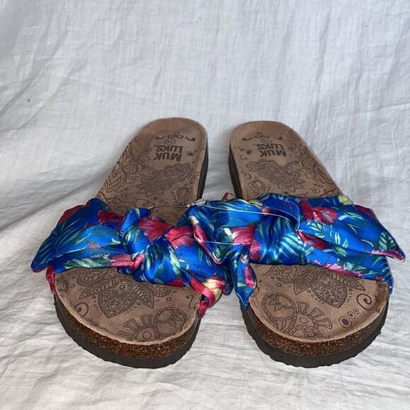 MUK LUK Faun Floral Slip On Sandal- 10 NWOT - Picture 2 of 7